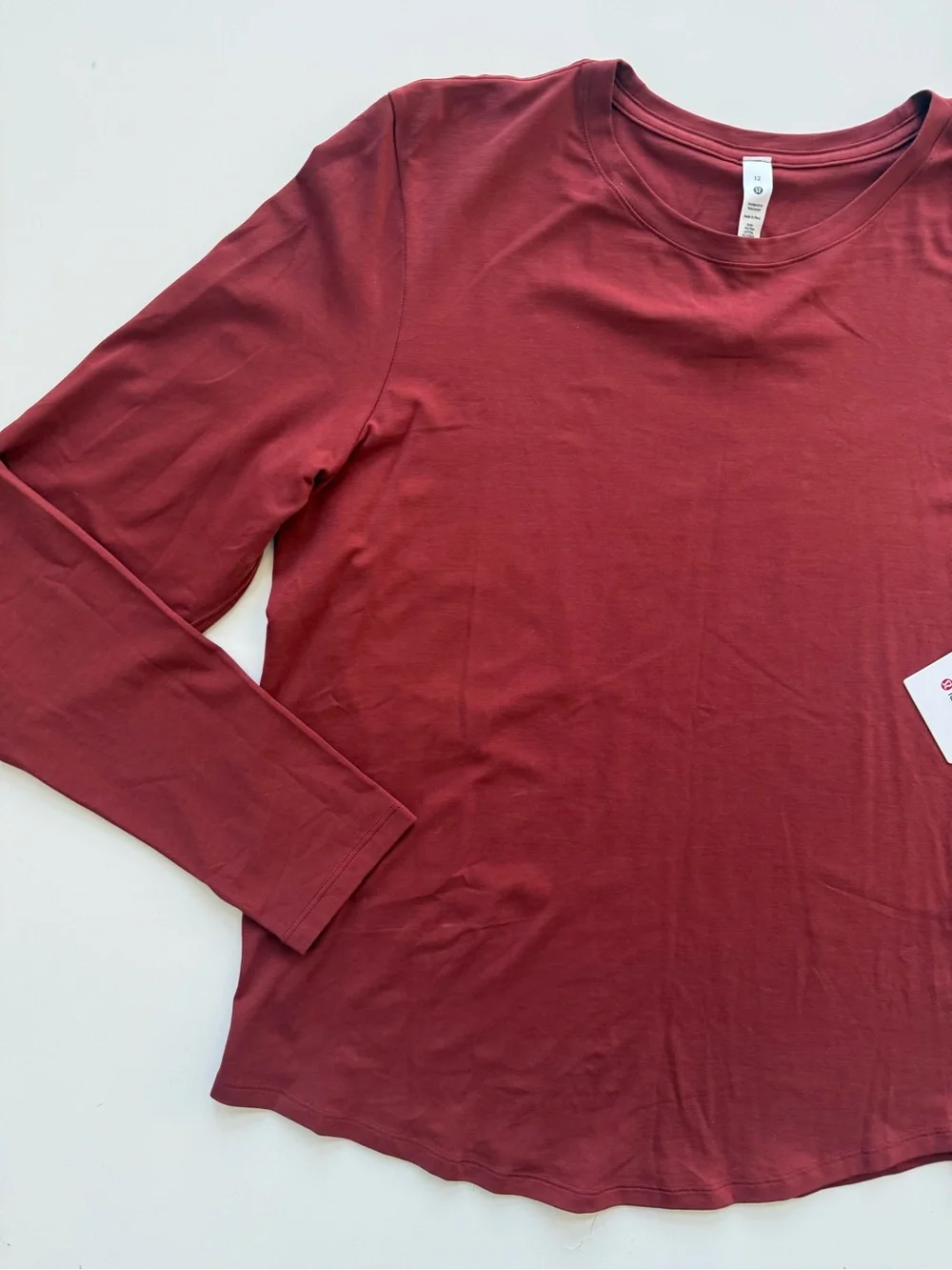 NWT lululemon Love Long Sleeve Tee - Terra Orange Size 12